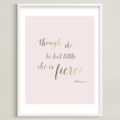 "Though She Be But Little" - Art Print in Blush by Melinda Denison - Framed
