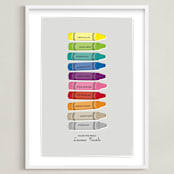 "Color Your World" - Personalized Art Print in Cloud by Ann Gardner - Framed