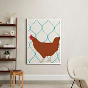 "Rhode Island Red" - Art Print in Blue by Jorey Hurley - In a Room
