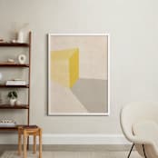 "The light" - Art Print in Yellow by Jennifer Morehead - In a Room
