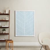 "Leaf Study" - Art Print in Sky by Kristie Kern - In a Room