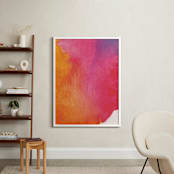 "Rainbow" - Art Print in Raspberry Rose by Artsy Canvas Girl Designs - In a Room