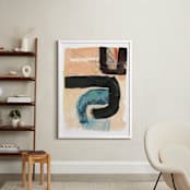 "Passive" - Art Print in Coral by Kelly Ventura - In a Room