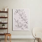 "magnolia study" - Art Print in peach by Qing Ji - In a Room