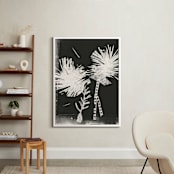 "Paper Flower 1" - Art Print in Black and White by Angela Simeone - In a Room