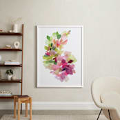 "Burgundy Gems" - Art Print in Burgundy by Yao Cheng Design - In a Room