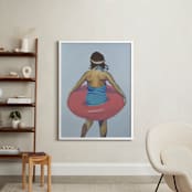 "Violet Intertube 1" - Art Print in Cerulean Blue by Annie Seaton - In a Room