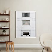 "Three Windows" - Art Print in distressed white by Kamala Nahas - In a Room