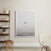 "A Humpback Tale" - Art Print in Ocean Grey by Joelle Segal - In a Room
