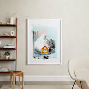 "Orange House" - Art Print in Tangerine Orange by Mallory Grace - In a Room
