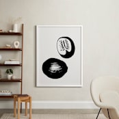 "Watermelons" - Art Print in Black on Off-white by Sonya Percival - In a Room