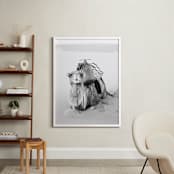 "Smiles in the Sahara" - Art Print in Fog by Jamie Lollback - In a Room