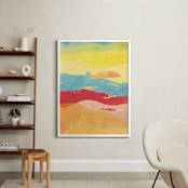 "Rhythmic Sunset" - Art Print in Crimson by Red Impressionz - In a Room