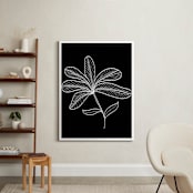 "5 leaves" - Art Print in white by Ramoncita - aticnomar - In a Room