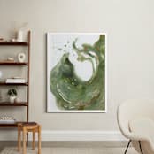 "Yupo Study Four" - Art Print in Sap Green by Emily Magone - In a Room