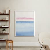"Cinque Terre One" - Art Print in Sea Blue by Emily Magone - In a Room