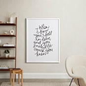 "Because you knew" - Art Print in warm grey by Phrosné Barwood - In a Room