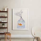 "Take Me With You" - Art Print in Fresh Water by Michelle Waldie - In a Room