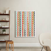 "Knit One Purl Two" - Art Print in Modern Hues by Linda Misiura - In a Room