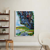 "In Living Color" - Art Print in Daylight Blue by Stuart Heir - In a Room