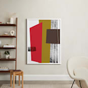 "abstracciones vol.1" - Art Print in Maraschino by Aspacia Kusulas - In a Room