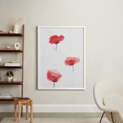 "Poppies Study" - Art Print in Poppy Red by Lindsay Megahed - In a Room