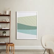 "mountain scape" - Art Print in aqua by R studio - In a Room