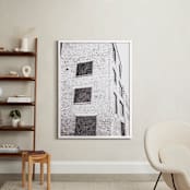 "City In Dots No. 2" - Art Print in Black and White by Michelle Waldie - In a Room