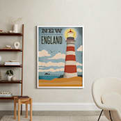 "New England" - Art Print in Vintage by Rochelle Renee - In a Room