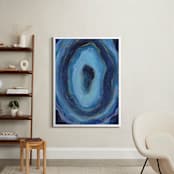"Blue Agate" - Art Print in Navy Blue by Rebecca Pollard - In a Room