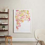 "Light Pink Cherry Blossoms" - Art Print in Cherry Blossom Pink by Yao Cheng Design - In a Room