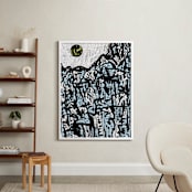 "Moonrise " - Art Print in Moonrise Blue by Stuart Heir - In a Room