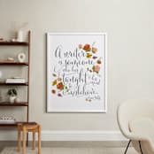 "A writer is..." - Art Print in grey by Kellie Medivitz - In a Room