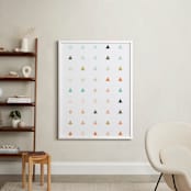 "Apertures No. 3" - Art Print in Aqua by Genna Blackburn - In a Room