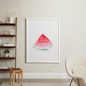 "Slice of Summer" - Art Print in Melon by Lindsay Megahed - In a Room