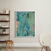"Asbtract Painting" - Art Print in sea green by Ramoncita - aticnomar - In a Room