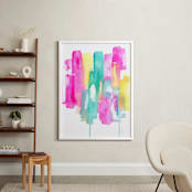 "Popsicles" - Art Print in Hot Pink by Lindsay Megahed - In a Room