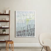 "Fragmented Landscape" - Art Print in Frost by Gill Eggleston - In a Room