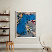 "The Definition of Series 2" - Art Print in Blue and Green by Angela Simeone - In a Room