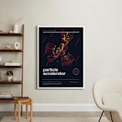 "Particle Accelerator" - Art Print in Deep Space Blue by Tyler Tea - In a Room