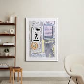 "At The Crosswalk" - Art Print in Light by Michelle Waldie - In a Room