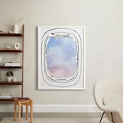 "Jet-Setter" - Art Print in Sky by Michelle Waldie - In a Room