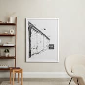 "City In Dots No. 3" - Art Print in Black and White by Michelle Waldie - In a Room
