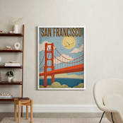 "San Francisco" - Art Print in Vintage by Rochelle Renee - In a Room