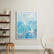 "Flow" - Art Print in Cool Cobalt by Gill Eggleston - In a Room