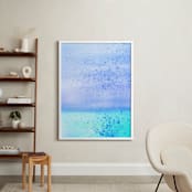 "Sea Splash" - Art Print in Periwinkle by Monica Janes Fine Art - In a Room