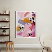 "Deconstructed Rainbows" - Art Print in Blushing Pinks by Britt Mills - In a Room