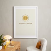 "Rise and Shine" - Art Print in Cream by Laura Condouris - In a Room