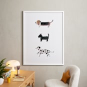"it's a dog's world" - Art Print in clean white by Sheila Sunaryo - In a Room