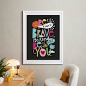 "Rules to live by" - Art Print in Dark Brights by Alethea and Ruth - In a Room
